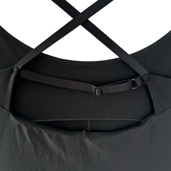 Aerie OffLine Black Real Me Maggie Ruffle Tennis Dress w/ Built in Shorts Large - Picture 6 of 13